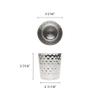 Restaurant Essentials 13 oz, 3 3/8"x 3 3/8" h, french fry cup, stainless steel, hammered finished, comes in each view 2