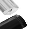 100pcs Frosted Clear Window Stand Up Colored Metallic Foil Resealable Zipper Seal Bags (Black, Standup | 2oz) view 3