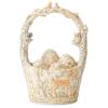 Enesco Jim Shore Heartwood Creek, 8.5-inch Height, Woodland Basket with 4 Eggs, White view 1