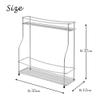 Metaltex 36.46.52 Spice Rack, Silver, Approx. 14.6 x 13.8 x 4.7 inches (37 x 35 x 12 cm), 2 Tiers, Balsamic Made in Italy view 4