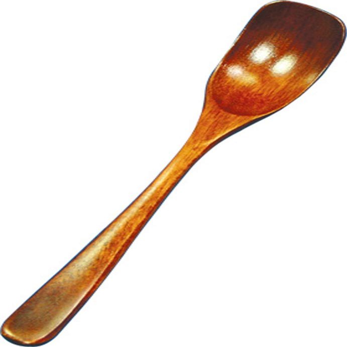 Alphax 907930 Spoon Wood Grain Dessert Spoon 5.2 x 1.0 inches (13.3 x 2.5 cm)
