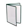 Restaurant Essentials 8.5" x 11" 3 page book fold menu cover, green, comes in each view 1