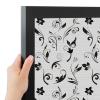 PinPix ArtToFrames 14x14 Custom Cork Bulletin Board Floral Black Flower Poster Board Has a Fabric Style Canvas Finish, Framed in Satin Black (PinPix-123) view 3