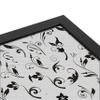 PinPix ArtToFrames 14x14 Custom Cork Bulletin Board Floral Black Flower Poster Board Has a Fabric Style Canvas Finish, Framed in Satin Black (PinPix-123) view 4