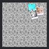 PinPix ArtToFrames 18x18 Custom Cork Bulletin Board Floral Black Roses Poster Board Has a Fabric Style Canvas Finish, Framed in Satin Black (PinPix-165) view 1