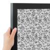 PinPix ArtToFrames 18x18 Custom Cork Bulletin Board Floral Black Roses Poster Board Has a Fabric Style Canvas Finish, Framed in Satin Black (PinPix-165) view 3