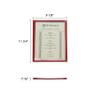 Restaurant Essentials 8.5" x 11" triple fold menu cover, maroon, comes in each view 2