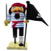 14" PEG Leg Pirate with Flag Nutcracker view 1
