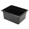 Restaurant Essentials Half size 6" deep polycarbonate food pan, black, comes in each view 1