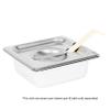 Thunder Group STPA5160CS Steam Table Pan Cover 1/6 Size Slotted with Handle view 4