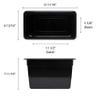 Restaurant Essentials Third size 8" deep polycarbonate food pan, black, comes in each view 2