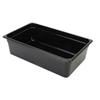 Restaurant Essentials Full size 6" deep polycarbonate food pan, black, comes in each view 1