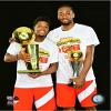 Kyle Lowry & Kawhi Leonard Toronto Raptors 2019 NBA & MVP Trophies Photo (Size: 8" x 10") view 1