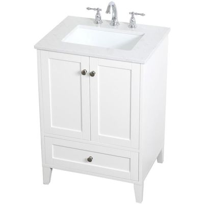 24 Inch Single Bathroom Vanity in White, 714621