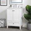 24 Inch Single Bathroom Vanity in White, 714621 view 2