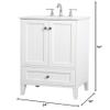 24 Inch Single Bathroom Vanity in White, 714621 view 3