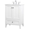 24 Inch Single Bathroom Vanity in White, 714621 view 4
