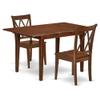 East West Furniture NOCL3-MAH-W 3 Piece Kitchen Table Set for Small Spaces Contains a Rectangle Dining Table with Butterfly Leaf and 2 Dining Room Chairs, 32x54 Inch, Mahogany view 1