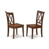East West Furniture NOCL3-MAH-W 3 Piece Kitchen Table Set for Small Spaces Contains a Rectangle Dining Table with Butterfly Leaf and 2 Dining Room Chairs, 32x54 Inch, Mahogany view 4