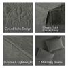 Madison Park Quebec Split Corner Quilted Bedspread Classic Traditional Design All Season, Lightweight, Bedding Set, Matching Shams, King, Damask Quilted Dark Grey 3 Piece view 4