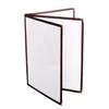 Restaurant Essentials 8.5" x 11" 3 page book fold menu cover, brown, comes in each view 1