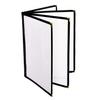 Restaurant Essentials 8.5" x 11" 4 page book fold menu cover, black, comes in each view 1