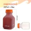 [250 PACK] Empty Plastic Juice Bottles with Tamper Evident Caps 8 OZ - Smoothie Bottles - Ideal for Juices, Milk, Smoothies, Picnic's and even Meal Prep by EcoQuality Juice Containers view 4