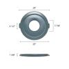 Thunder Group PLTC032GH Trash Can Lid, Round, with Center Opening, Secure snap-on, Plastic, Gray (for PLTC032G) view 2