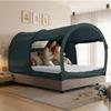 LEEDOR Bed Tent Dream Tents Bed Canopy Shelter Cabin Indoor Privacy Warm Breathable Pop Up Twin Size for Kids and Adult Patent Pending PitchBlack(Mattress Not Included) (LEEDOR2005) view 1