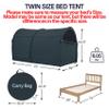 LEEDOR Bed Tent Dream Tents Bed Canopy Shelter Cabin Indoor Privacy Warm Breathable Pop Up Twin Size for Kids and Adult Patent Pending PitchBlack(Mattress Not Included) (LEEDOR2005) view 2