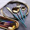 16-piece Silverware Flatware Cutlery Set Durable Stainless Steel Utensils Rainbow Handle With Gold.Service for 4 view 3