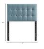 Modway Lily Biscuit Tufted Twin Performance Velvet Headboard, Light Blue view 2