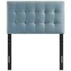 Modway Lily Biscuit Tufted Twin Performance Velvet Headboard, Light Blue view 4