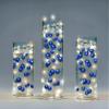 300 Floating Royal Blue/Navy Pearls - Jumbo Sizes - with Must Have Transparent Water Gels KIT for The Best Floating Effect - Fills 4 GL of Gels for Vases-Warm White Submersible Fairy Lights view 1