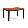 East West Furniture NIDA6-BCH-W 6 Piece Kitchen Table Set Contains a Rectangle Dining Table with Butterfly Leaf and 4 Dining Chairs with a Bench, 36x66 Inch, Black & Cherry view 3