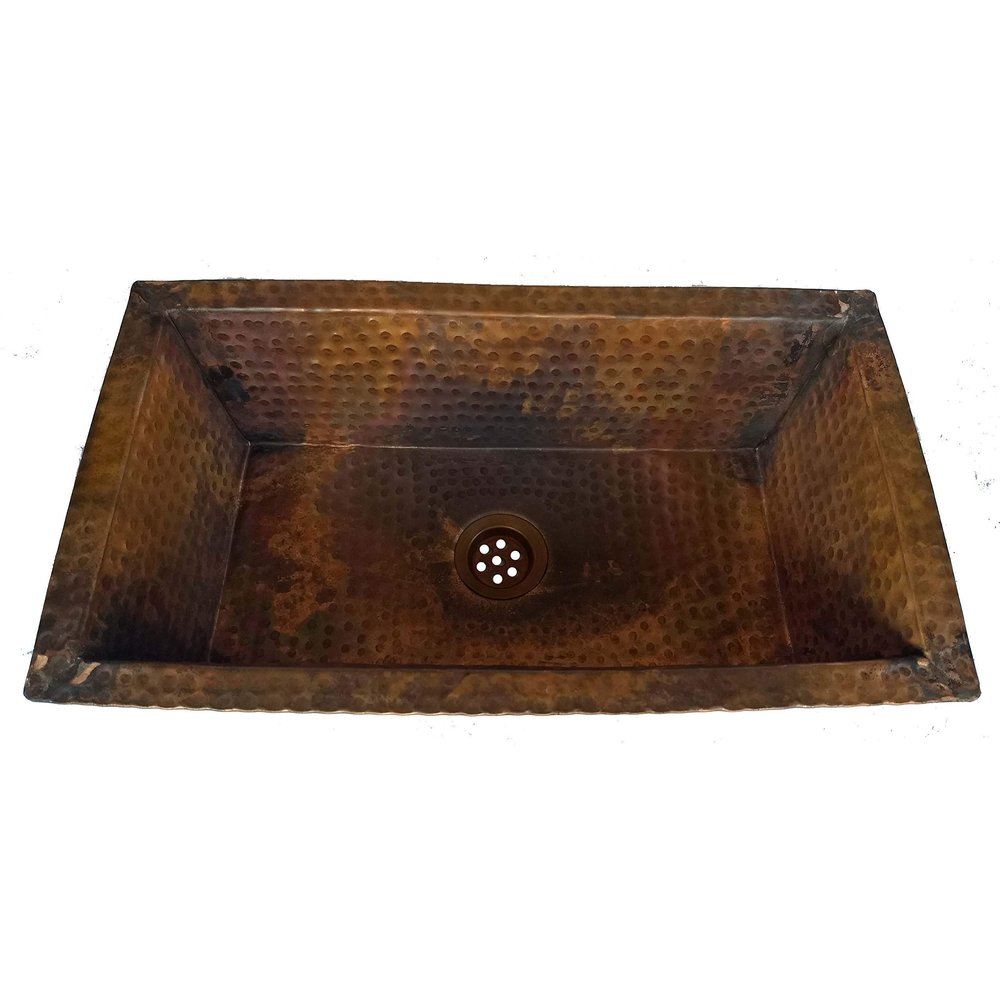Rectangle Under Mount Copper Sink
