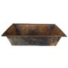 Rectangle Under Mount Copper Sink view 2
