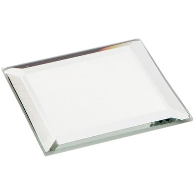 Plymor 2" Square, 3mm Thick Beveled Glass Mirror, Pack of 144