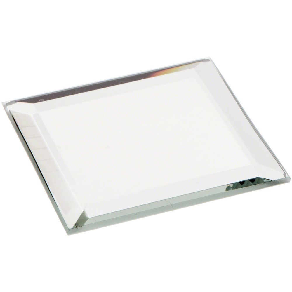 Plymor 2" Square, 3mm Thick Beveled Glass Mirror, Pack of 144
