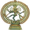 Exotic India Nataraja - Brass Statue - Color Alluring Green Gold Color view 1