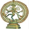 Exotic India Nataraja - Brass Statue - Color Alluring Green Gold Color view 2