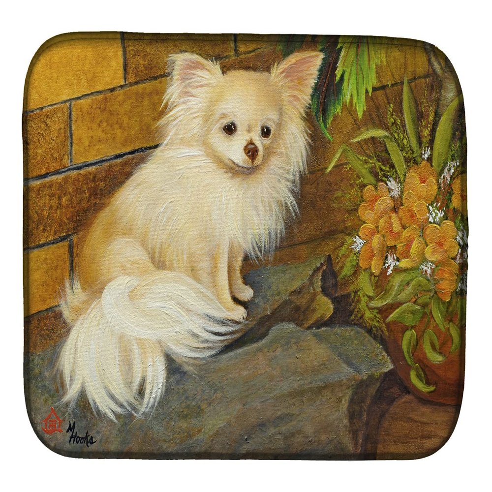 Caroline's Treasures MH1053DDM Chihuahua Just Basking Dish Drying Mat Absorbent Dish Drying Mat Pad for Kitchen Counter Dish Drainer Mat for Countertop, 14 x 21", Multicolor