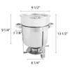 Restaurant Essentials Stainless steel 7 quart round marmite chafer, comes in each view 2