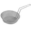 Restaurant Essentials 8" round nickel plated culinary basket, medium mesh, comes in each view 1
