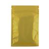 100pcs Frosted Clear Window Flat Colored Metallic Foil Resealable Zipper Seal Bags (Gold, Flat | 1.5oz) view 2