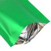 100pcs Frosted Clear Window Stand Up Colored Metallic Foil Resealable Zipper Seal Bags (Green, Standup | 7.5oz) view 4