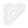 Questech 5" Shower Soap Dish Shelf for Inside Shower, Lugged for New Construction, Bath Organizer for Tiled Walls, Corner Soap Holder, Geo Lugged, Bright White Polished view 1