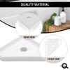 Questech 5" Shower Soap Dish Shelf for Inside Shower, Lugged for New Construction, Bath Organizer for Tiled Walls, Corner Soap Holder, Geo Lugged, Bright White Polished view 2