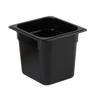 Restaurant Essentials Sixth size 6" deep polycarbonate food pan, black, comes in each view 1