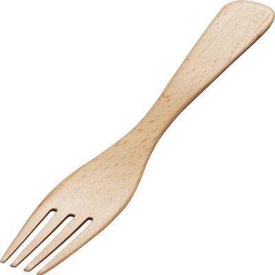 Alphax 907237 Wood Grain Fork, 7.1 x 1.0 inches (18 x 2.6 cm), Beech Salad Fork